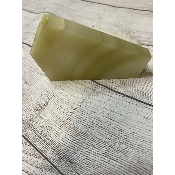 Carved Onyx & Marble Donkey Figurine Ashtray Rustic Decorative Trinket - Picture 7 of 8